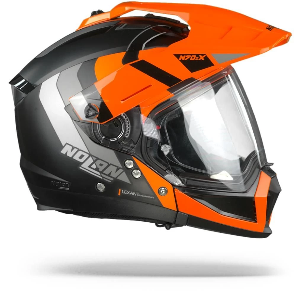 Nolan N70-2 X Decurio 31 Flat Zwart Oranje Wit Antraciet Multihelm 2 Nolan N70-2 X Decurio 31 Flat Zwart Oranje Wit Antraciet Multihelm - Afbeelding 2