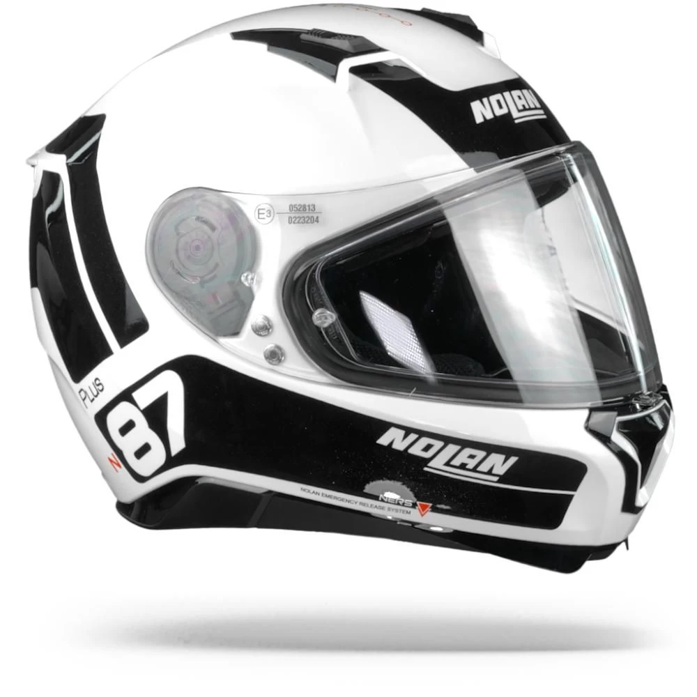 Nolan N87 Plus Distinctive 22 Metaal Wit Zwart Integraalhelm 5 Nolan N87 Plus Distinctive 22 Metaal Wit Zwart Integraalhelm - Afbeelding 5