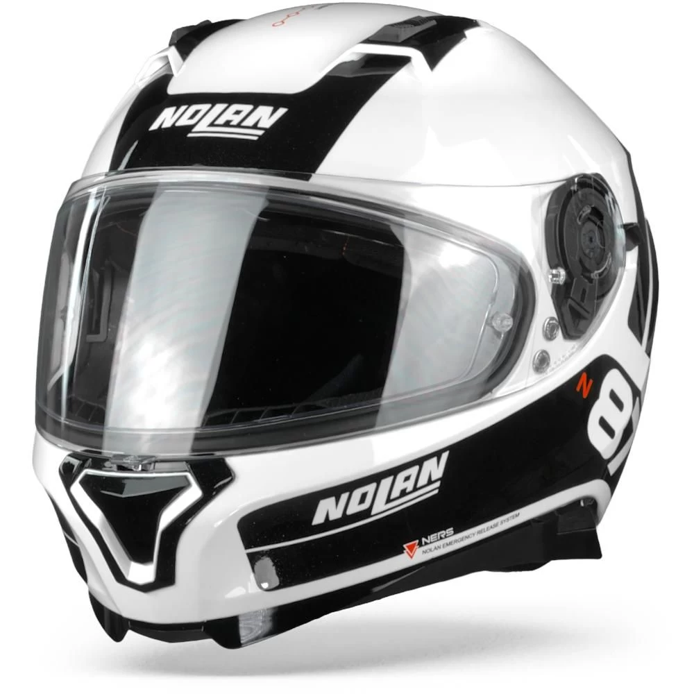Nolan N87 Plus Distinctive 22 Metaal Wit Zwart Integraalhelm 6 Nolan N87 Plus Distinctive 22 Metaal Wit Zwart Integraalhelm - Afbeelding 6