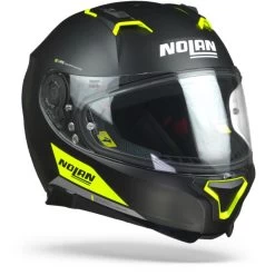Nolan N87 Emblema 072 Glans Zilver Geel Integraalhelm -Nolan-Motorfiets nolan n87 emblema 72.33 1