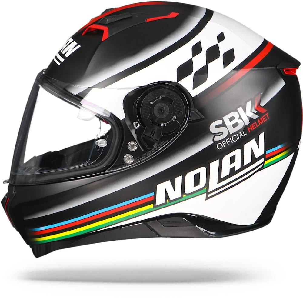 Nolan N87 SBK N-Com 060 Mat Zwart Wit Rood Integraalhelm 3 Nolan N87 SBK N-Com 060 Mat Zwart Wit Rood Integraalhelm - Afbeelding 3
