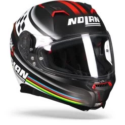 Nolan N87 SBK N-Com 060 Mat Zwart Wit Rood Integraalhelm