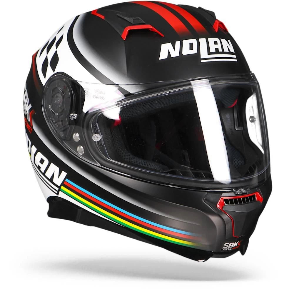 Nolan N87 SBK N-Com 060 Mat Zwart Wit Rood Integraalhelm 1 Nolan N87 SBK N-Com 060 Mat Zwart Wit Rood Integraalhelm