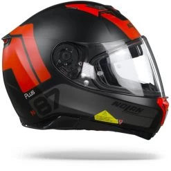 Nolan N87 Plus Distinctive 24 Flat Zwart Rood Integraalhelm -Nolan-Motorfiets nolan n87plus distinctive24 flatblackred.29