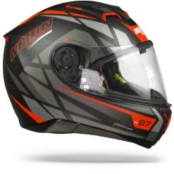 Nolan N87 Originality 069 Zwart Rood Grijs Integraalhelm -Nolan-Motorfiets nolan x lite n87 orginality 69.29 1