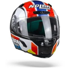 Nolan X-803 Ultra Carbon 55 Rins Carbon Zwart Wit Rood Blauw Integraalhelm