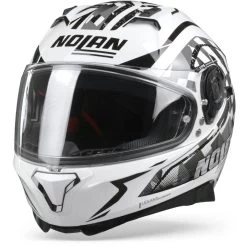 Nolan N87 Venator 93 Metaal Wit Zwart Antraciet Integraalhelm -Nolan-Motorfiets nolann87venator93metalwhite frontpage