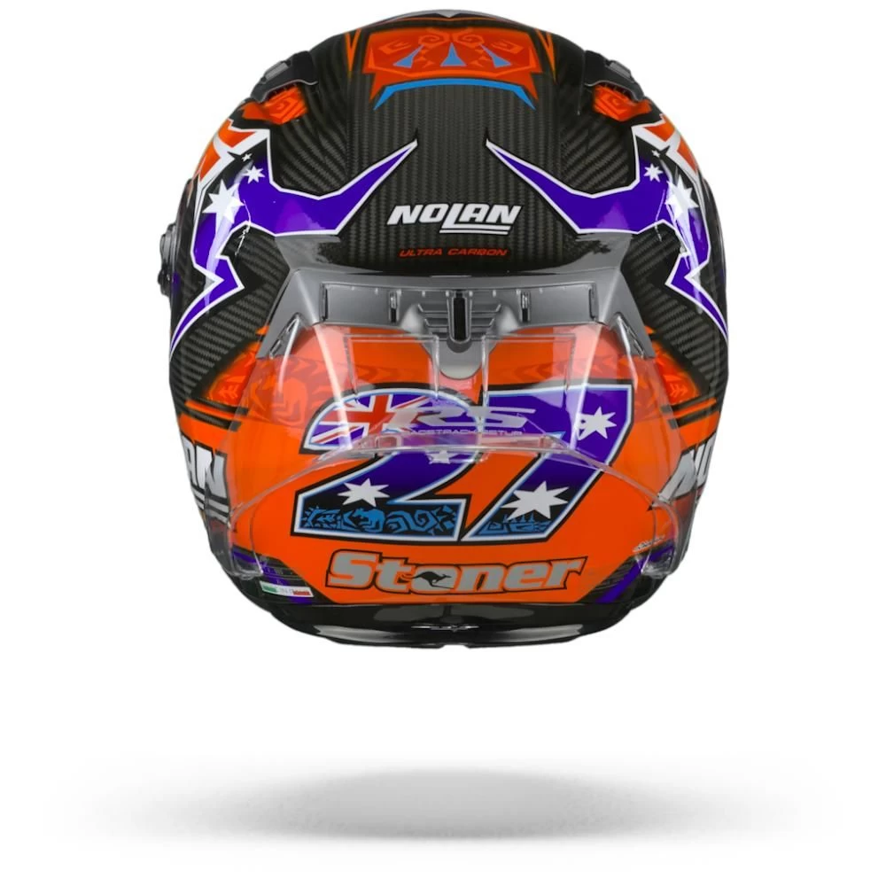 Nolan X-803 RS Ultra Carbon 24 Stoner Carbon Zwart Fluo Rood Blauw Integraalhelm 6 Nolan X-803 RS Ultra Carbon 24 Stoner Carbon Zwart Fluo Rood Blauw Integraalhelm - Afbeelding 6